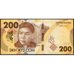 Kirghizistan - Pick 37a - 200 som - série AA - 2023 - Etat : NEUF