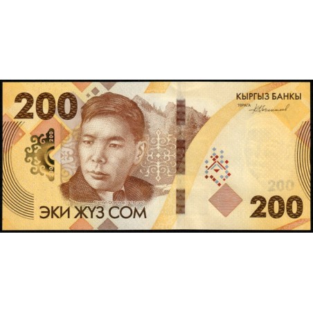 Kirghizistan - Pick 37a - 200 som - série AA - 2023 - Etat : NEUF