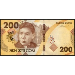Kirghizistan - Pick 37a - 200 som - série AB - 2023 - Etat : NEUF