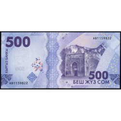 Kirghizistan - Pick 38a - 500 som - série AB - 2023 - Etat : NEUF