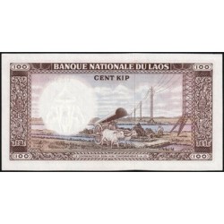 Laos - Pick 16a - 100 kip - Série ຣ9 (remplacement) - 1974 - Etat : NEUF