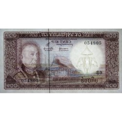 Laos - Pick 16a - 100 kip - Série ຣ9 (remplacement) - 1974 - Etat : NEUF