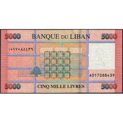 Liban - Pick 91c - 5'000 livres - Série A01 - 01/04/2021 - Etat : NEUF