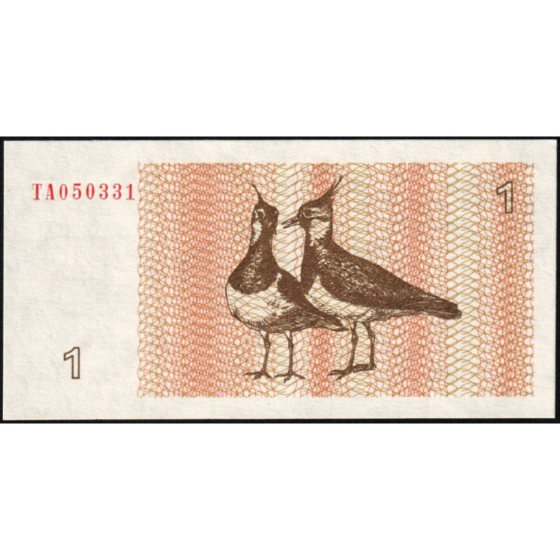 Lituanie - Pick 39 - 1 talonas - Série TA - 1992 - Etat : NEUF