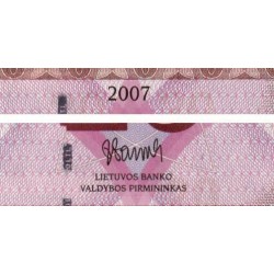 Lituanie - Pick 69_2 - 20 litu - Série AH - 2007 - Etat : NEUF