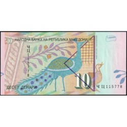 Macédoine - Pick 14b - 10 denars - Série Ч Ц - 08/1997 - Etat : NEUF