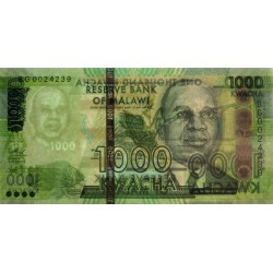 Malawi - Pick 67b - 1'000 kwacha - Série BG - 01/01/2016 - Etat : NEUF