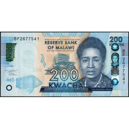 Malawi - Pick 65Ae - 200 kwacha - Série BP - 01/01/2021 - Etat : NEUF