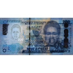 Malawi - Pick 65Af - 200 kwacha - Série BV - 01/01/2022 - Etat : NEUF