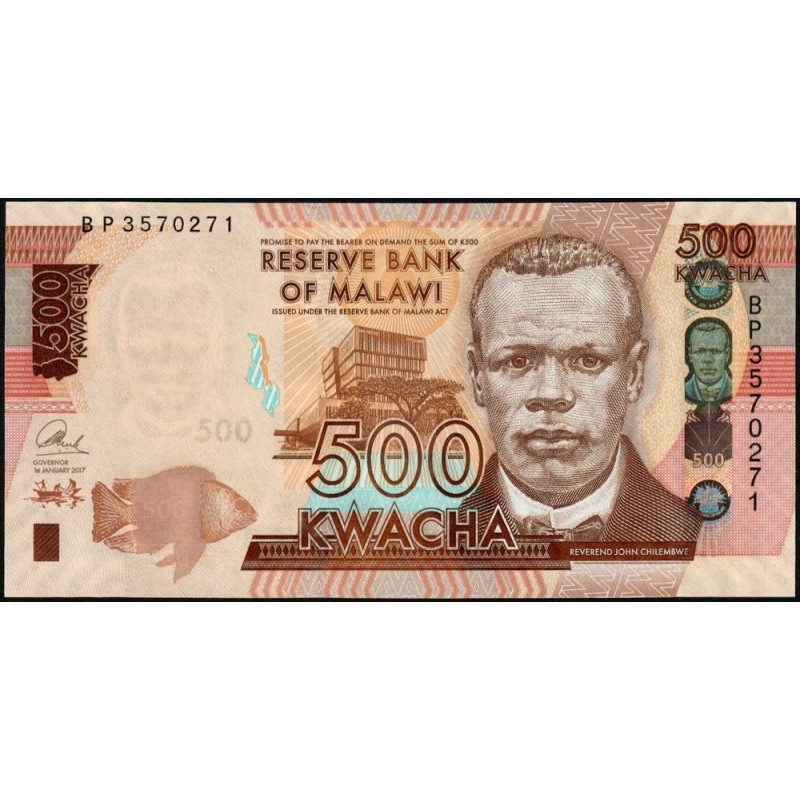 Malawi - Pick 66b - 500 kwacha - Série BP - 01/01/2017 - Etat : NEUF