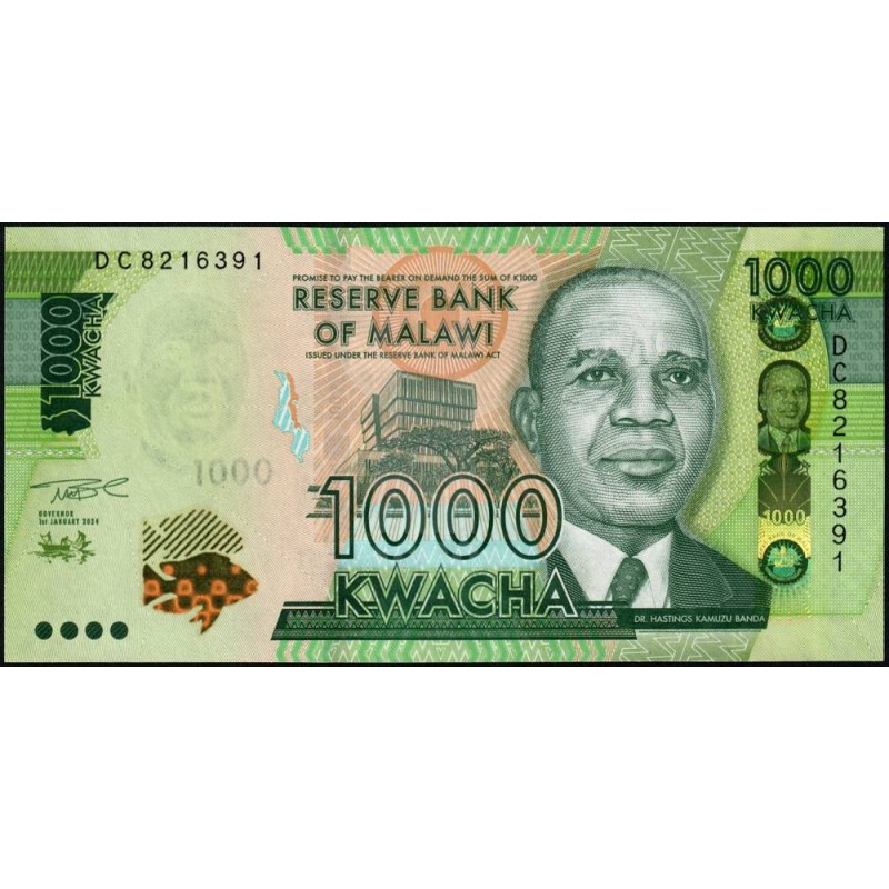 Malawi - Pick 67g - 1'000 kwacha - Série DC - 01/01/2024 - Etat : NEUF