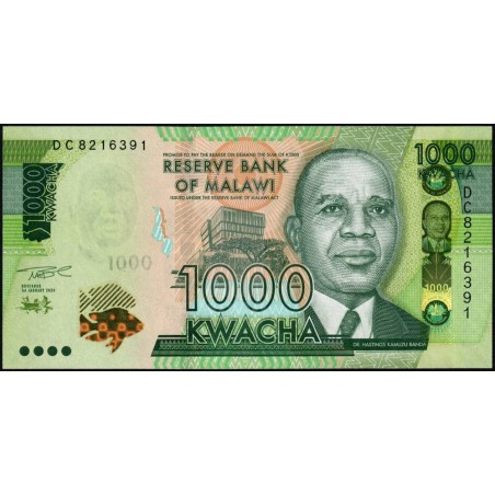 Malawi - Pick 67g - 1'000 kwacha - Série DC - 01/01/2024 - Etat : NEUF