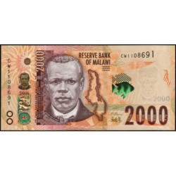 Malawi - Pick 70a - 2'000 kwacha - Série CW - 01/10/2021 - Etat : NEUF