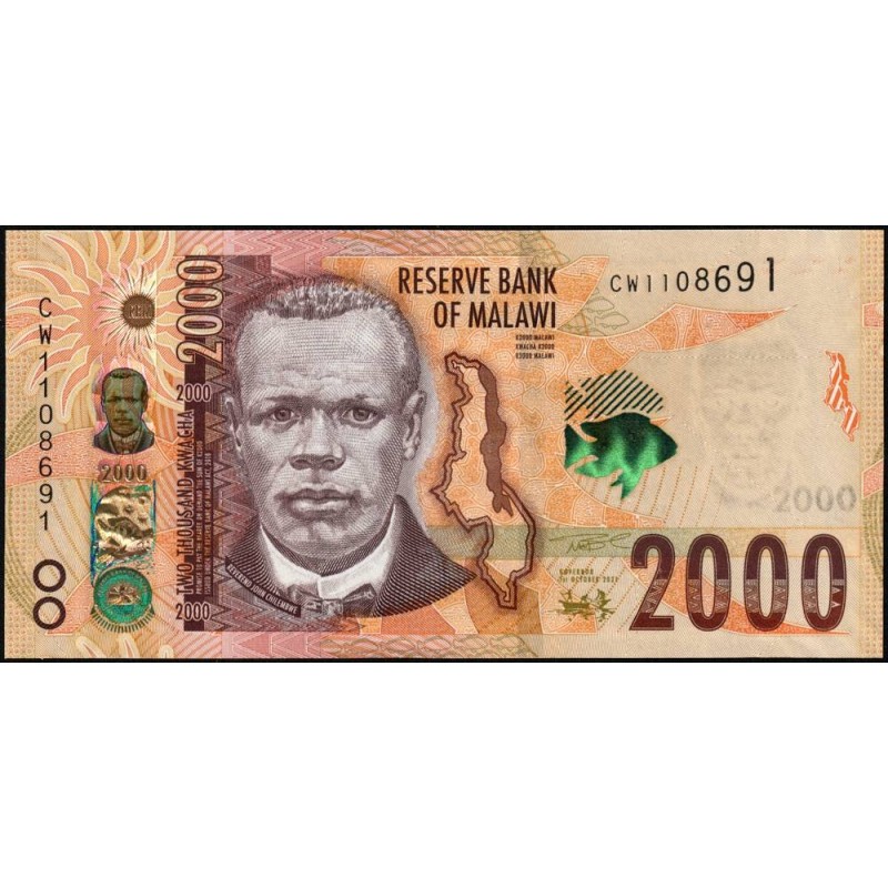 Malawi - Pick 70a - 2'000 kwacha - Série CW - 01/10/2021 - Etat : NEUF