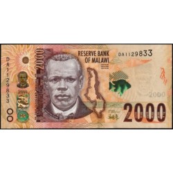 Malawi - Pick 70b - 2'000 kwacha - Série DA - 01/01/2022 - Etat : NEUF