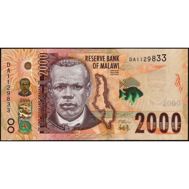 Malawi - Pick 70b - 2'000 kwacha - Série DA - 01/01/2022 - Etat : NEUF