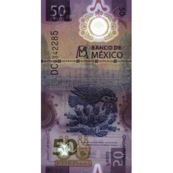 Mexique - Pick 133e_3 - 50 pesos - Série DC - 06/12/2023 - Polymère commémoratif - Etat : NEUF