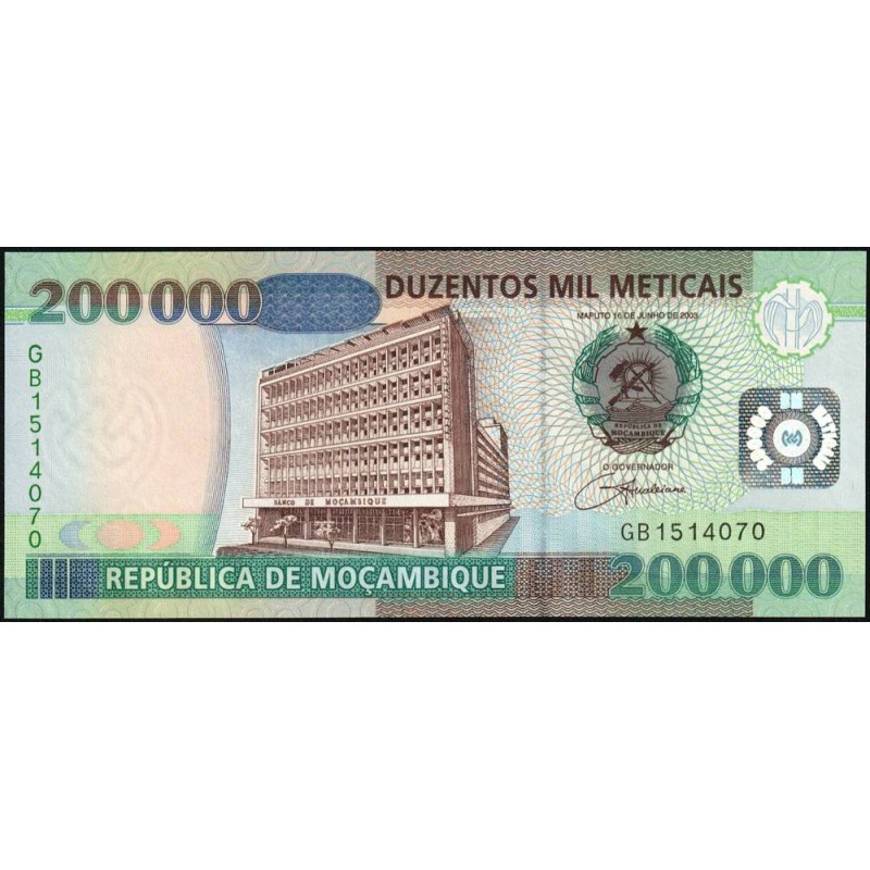 Mozambique - Pick 141a - 200'000 meticais - Série GB - 16/06/2003 - Etat : NEUF