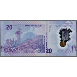 Mozambique - Pick 155a - 20 meticais - Série AA - 16/06/2024 - Polymère - Etat : NEUF