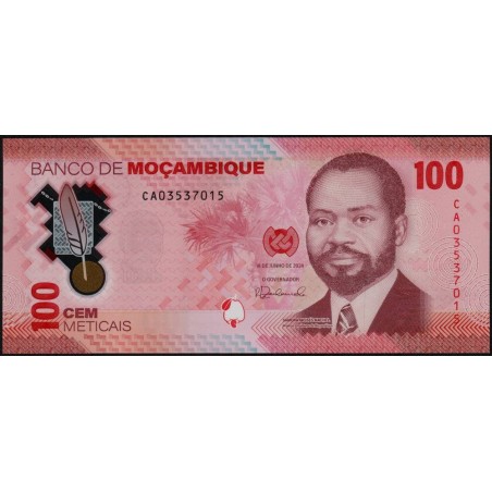 Mozambique - Pick 157a - 100 meticais - Série CA - 16/06/2024 - Polymère - Etat : NEUF