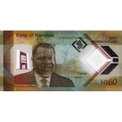 Namibie - Pick 19 - 60 dollars - Série HGG - 2025 - Polymère commémoratif - Etat : NEUF