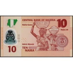 Nigéria - Pick 39n - 10 naira - Série HC - 2024 - Polymère - Etat : NEUF