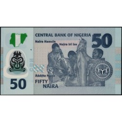 Nigéria - Pick 40m - 50 naira - Série BY - 2023 - Polymère - Etat : NEUF