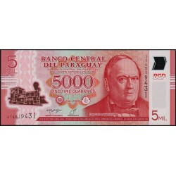 Paraguay - Pick 234d - 5'000 guaranies - Série J - 2022 - Polymère - Etat : NEUF