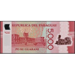 Paraguay - Pick 234d - 5'000 guaranies - Série J - 2022 - Polymère - Etat : NEUF