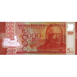 Paraguay - Pick 234d - 5'000 guaranies - Série J - 2022 - Polymère - Etat : NEUF