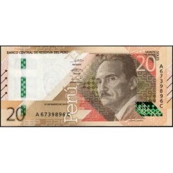 Pérou - Pick 197a - 20 soles - Série A C - 21/03/2019 - Etat : NEUF