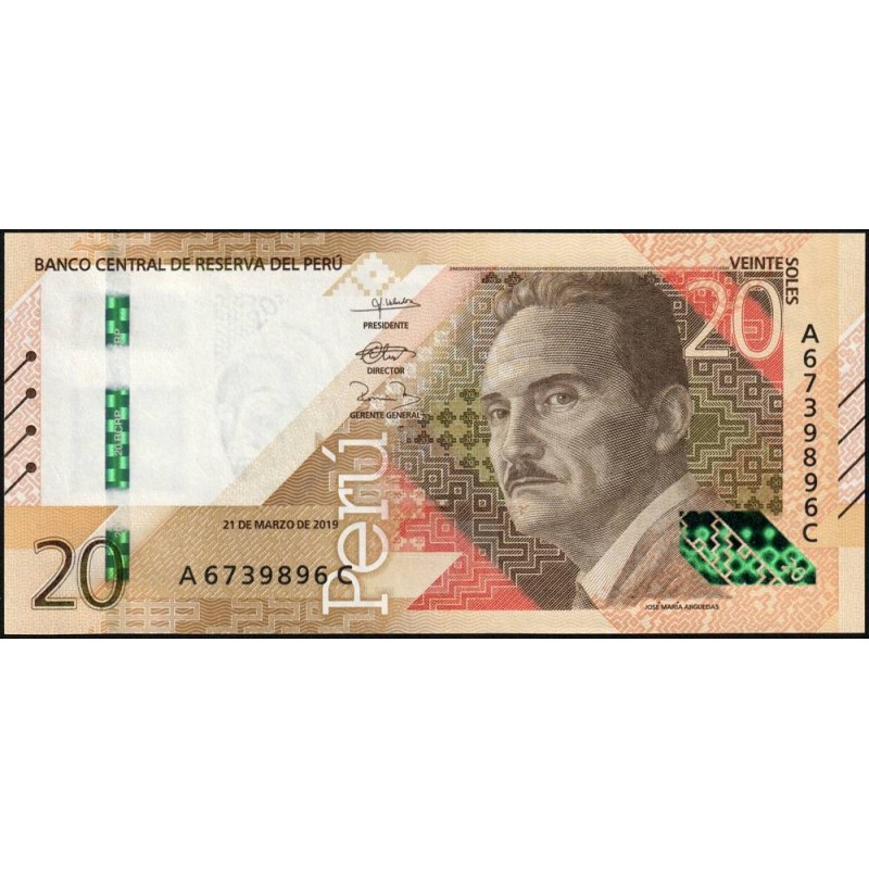 Pérou - Pick 197a - 20 soles - Série A C - 21/03/2019 - Etat : NEUF