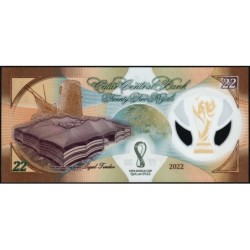 Qatar - Pick 39 - 22 riyals - Série Q/3 - 2022 - Polymère commémoratif - Etat : NEUF