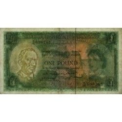 Rhodésie et Nyassaland - Pick 20a_18 - 1 pound - Série X/16 - 06/05/1960 - Etat : TB à TB+