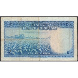 Rhodésie - Pick 24a-2 - 10 shilings - Série H/2 - 07/10/1964 - Etat : TB-