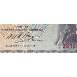 Rhodésie - Pick 29a - 5 pounds - Série J/4 - 01/07/1966 - Etat : TB à TB+