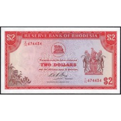 Rhodésie - Pick 31i - 2 dollars - Série K/95 - 20/01/1975 - Etat : pr.NEUF