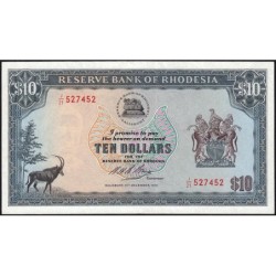 Rhodésie - Pick 33f - 10 dollars - Série J/21 - 15/12/1973 - Etat : SUP
