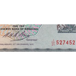 Rhodésie - Pick 33f - 10 dollars - Série J/21 - 15/12/1973 - Etat : SUP