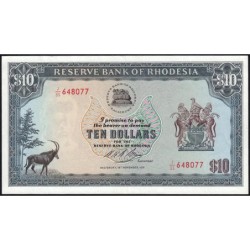 Rhodésie - Pick 33h - 10 dollars - Série J/35 - 19/11/1975 - Etat : SUP