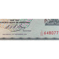 Rhodésie - Pick 33h - 10 dollars - Série J/35 - 19/11/1975 - Etat : SUP