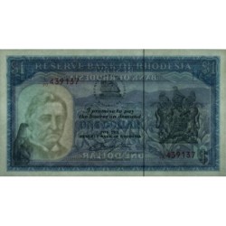 Rhodésie - Pick 34a - 1 dollar - Série L/90 - 01/03/1976 - Etat : SPL+