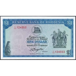Rhodésie - Pick 34c - 1 dollar - Série L/104 - 18/04/1978 - Etat : NEUF