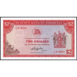 Rhodésie - Pick 35c - 2 dollars - Série K/147 - 20/01/1975 - Etat : NEUF