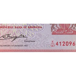 Rhodésie - Pick 35c - 2 dollars - Série K/147 - 20/01/1975 - Etat : NEUF