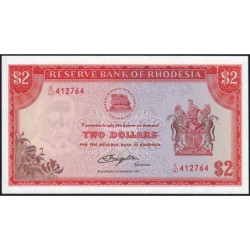 Rhodésie - Pick 35c - 2 dollars - Série K/147 - 20/01/1975 - Etat : NEUF