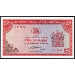 Rhodésie - Pick 35c - 2 dollars - Série K/147 - 20/01/1975 - Etat : NEUF