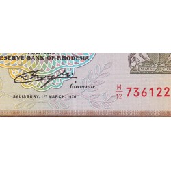 Rhodésie - Pick 36a - 5 dollars - Série M/12 - 01/03/1976 - Etat : NEUF