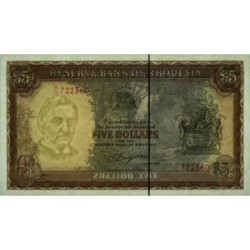 Rhodésie - Pick 36b - 5 dollars - Série M/15 - 20/10/1978 - Etat : NEUF