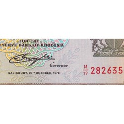 Rhodésie - Pick 36b - 5 dollars - Série M/19 - 20/10/1978 - Etat : NEUF